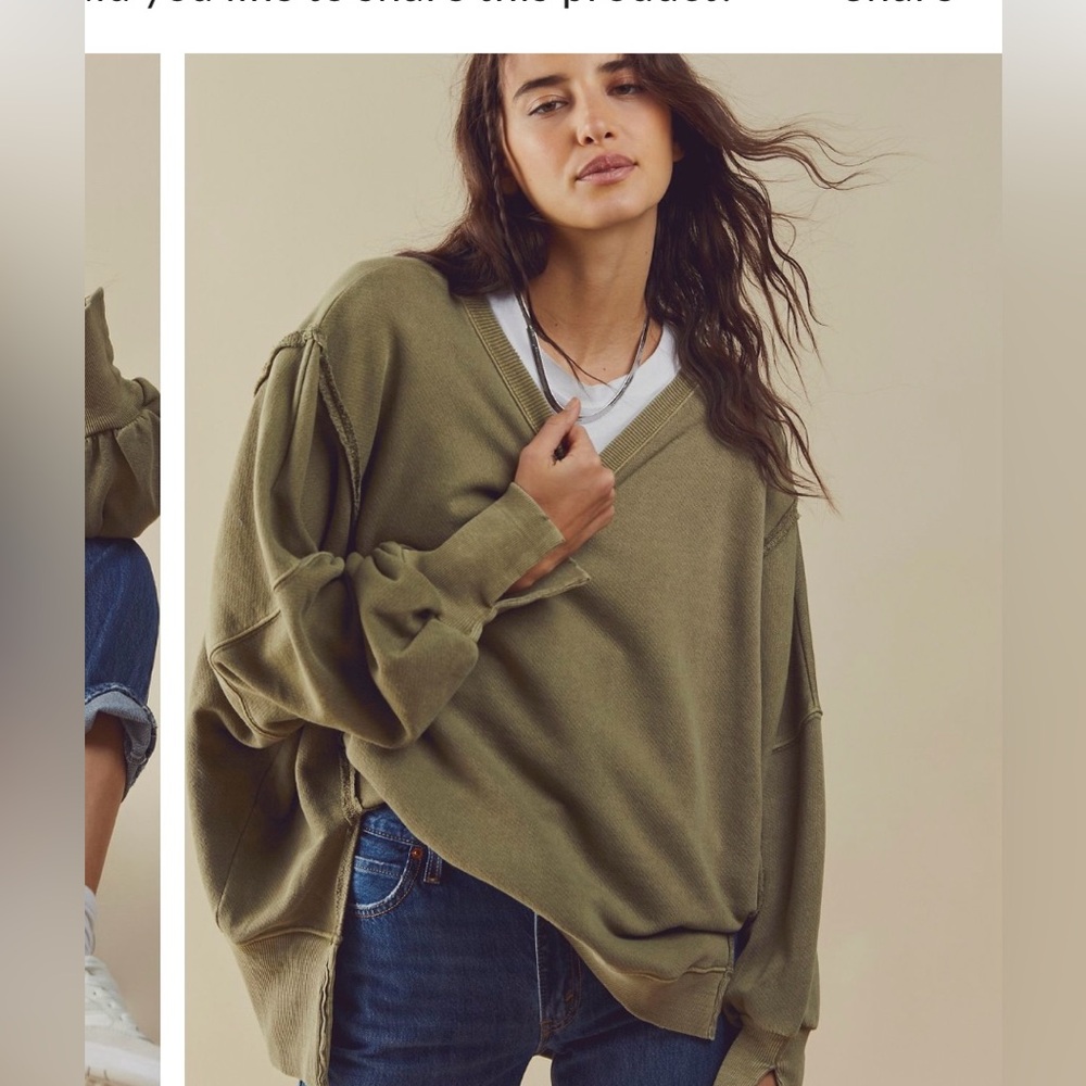 Free People We the Free Camden olive sweatshirt